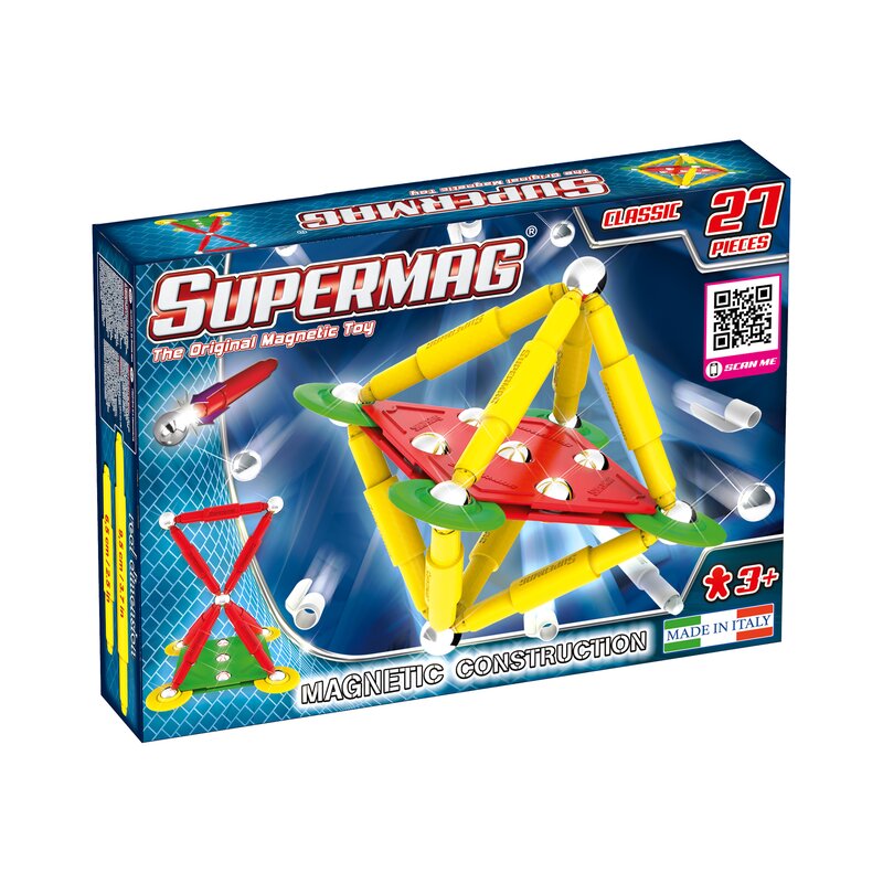 Supermag - set de constructie multifunctional classic primary 27 piese