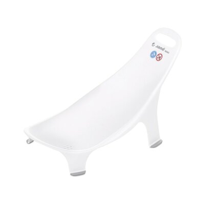 Suport pentru baie ergonomic, Jane,  Nemo, De la nastere, Cu maner, Conform cu standardul european de siguranta EN 17022:2018, White