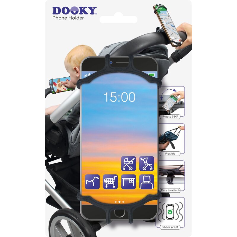 Dooky - suport universal pentru telefon negru