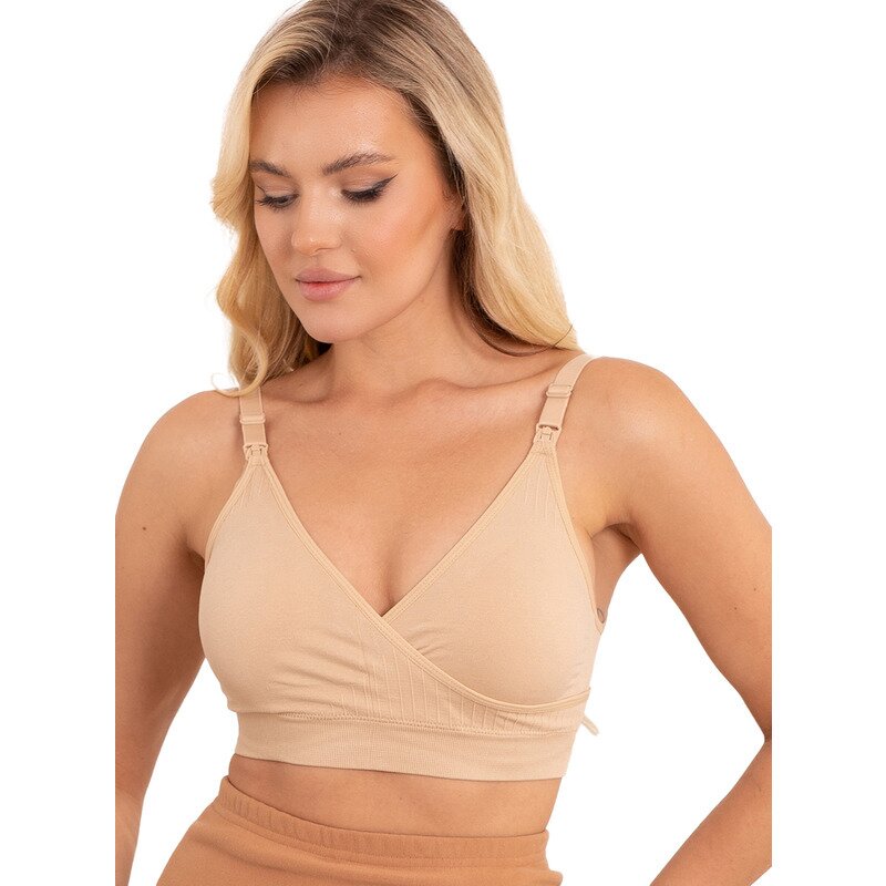 Sutien alaptat, Valentina, Din 92% poliamida si 8% elastan, Masura M/L, Beige