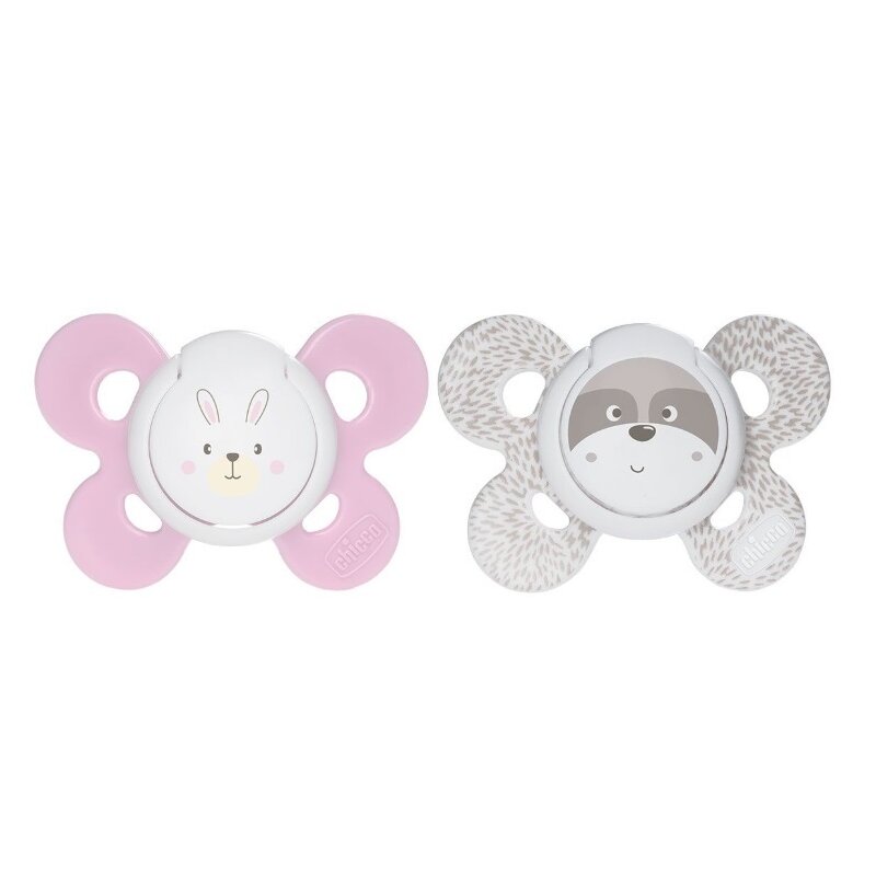 Chicco - suzeta silicon physio comfort, 0-6luni, fete