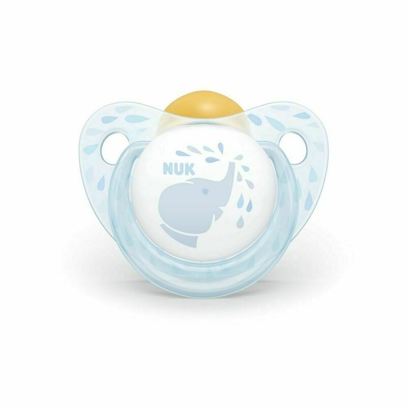 Nuk - Suzeta din latex Baby Blue M1, 0-6 luni, Elefant