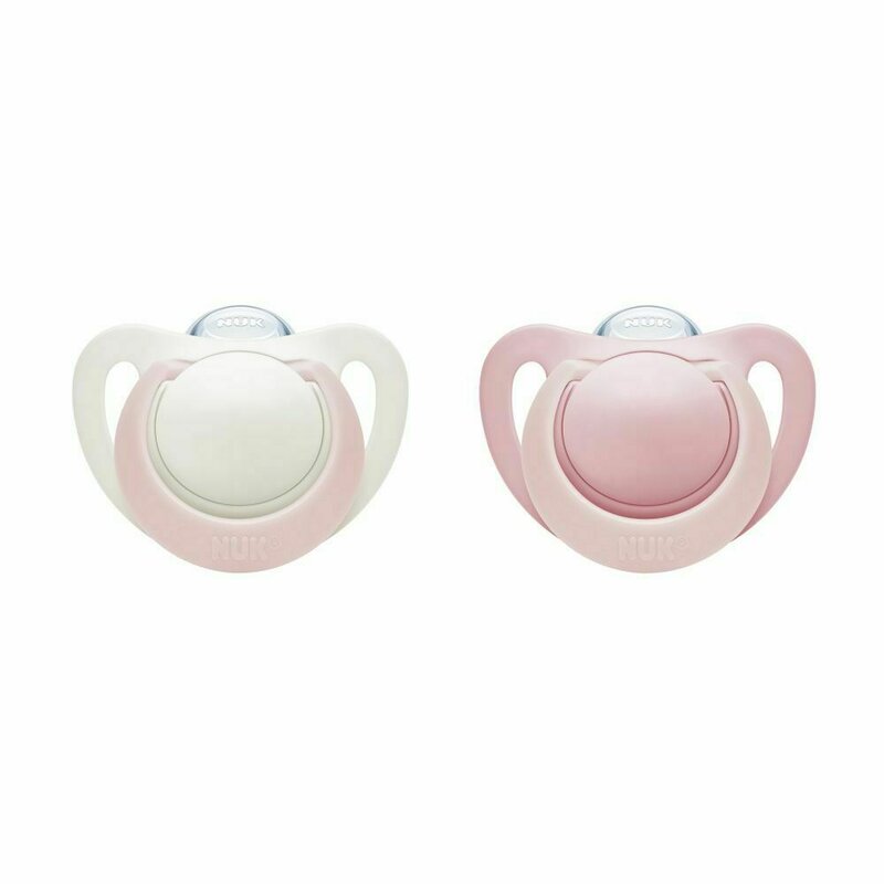 Nuk - suzeta din silicon genius m2, 6-18 luni, 2 buc, rose