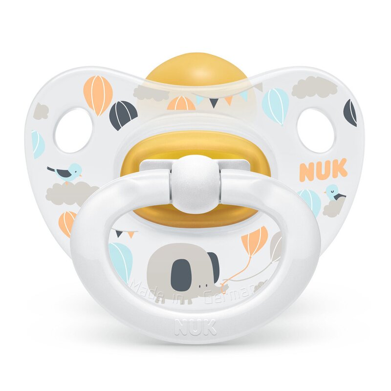 Nuk - nuk - suzeta happy kids latex m1 alb 0-6 luni