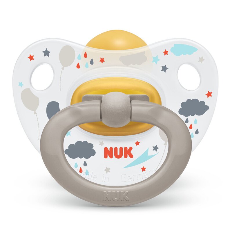 Nuk - NUK - Suzeta Happy Kids Latex M3 Gri 18-36 luni