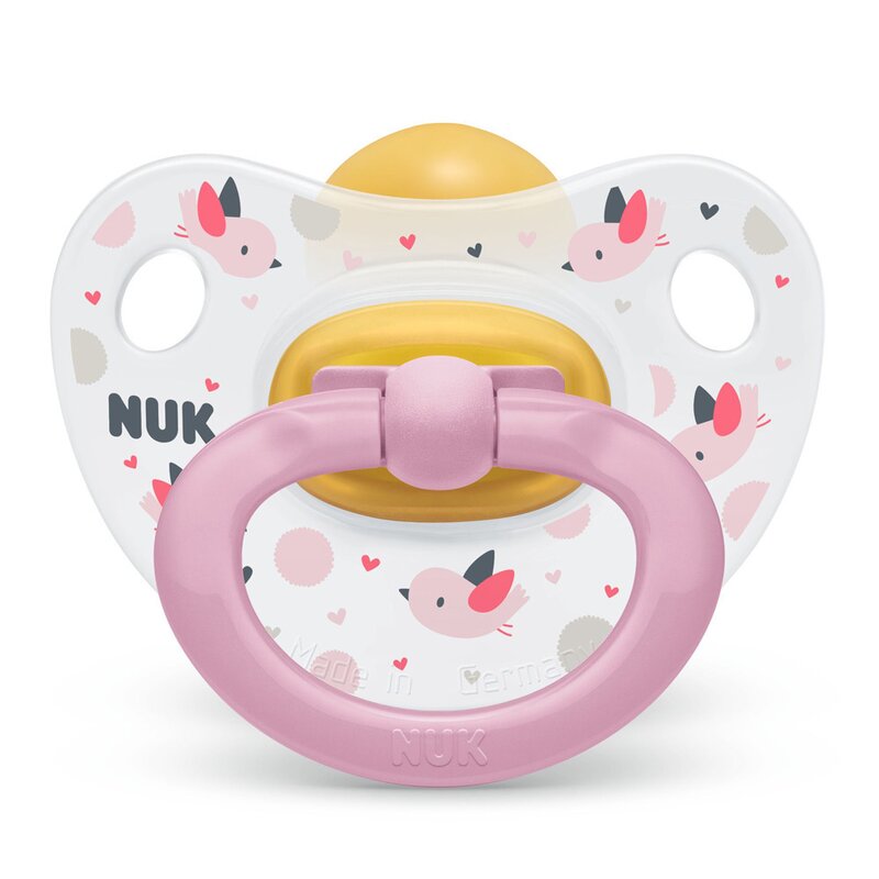 Nuk - nuk - suzeta happy kids latex m3 roz 18-36 luni