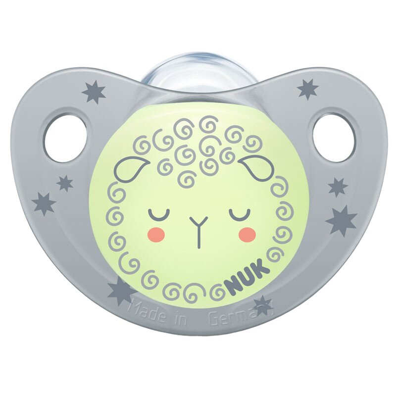 Nuk - suzeta night & day m2 6-18 luni din silicon, gri
