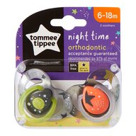 Tommee Tippee - Suzeta ortodontica de noapte, ONL, 2 buc, 6-18 luni, Planete verzi