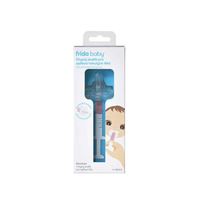 Suzeta pentru aplicarea medicamentului, Fridababy, MediFrida, Cu functie de seringa, 0 luni+, Blue