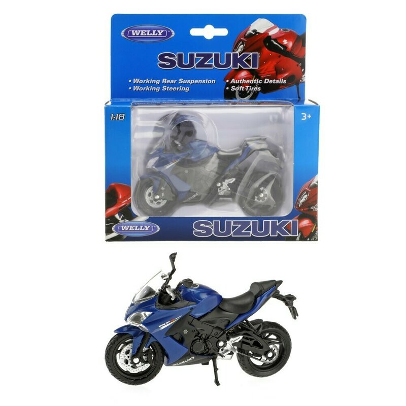 Welly - Motocicleta Suzuki 2017 GSX S1000F, Scara 1:18