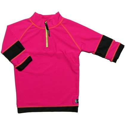 Swimpy - Tricou de baie pink black marime 122- 128 protectie UV 