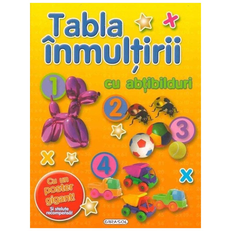 Carte educativa Tabla inmultirii , Cu abtibilduri