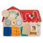 Tablita cu activitati, Free2Play, Din lemn, Cu elemente interactive, Dezvolta coordonarea mana-ochi, 40x30x6,5 cm, 18 luni+, Multicolor - 1