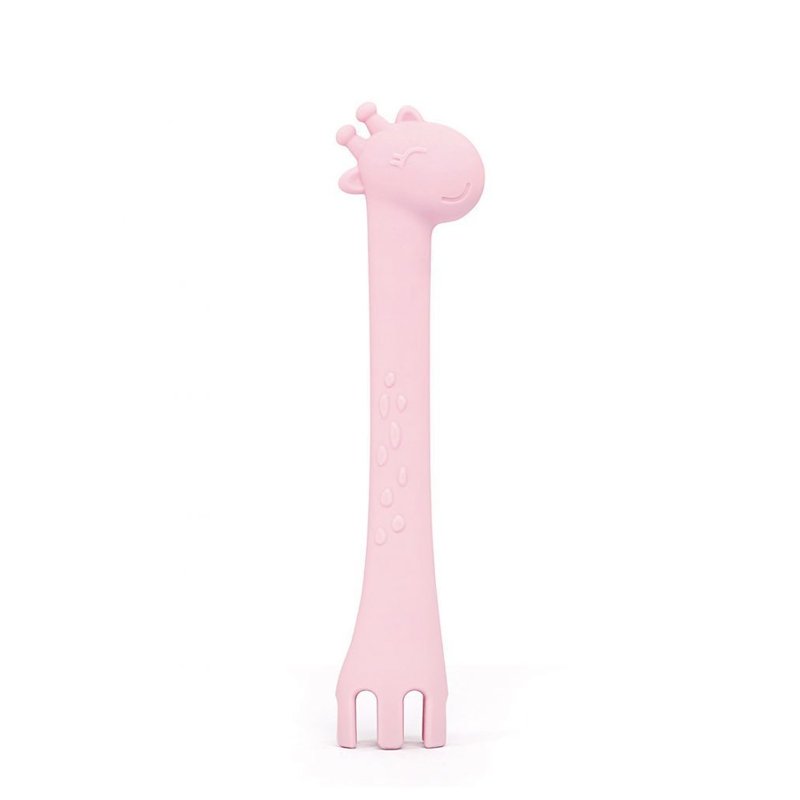 Saro baby - tacam din silicon 2 in 1 pentru bebelusi, roz