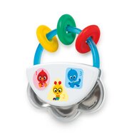 Tamburina cu zornaitoare bebelusi, Baby Einstein, Tiny Tambourine, Cu bile colorate, Stimuleaza motricitatea fina si cauza-efect, Fara BPA, 3 luni+, Multicolor