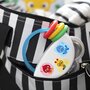 Tamburina cu zornaitoare bebelusi, Baby Einstein, Tiny Tambourine, Cu bile colorate, Stimuleaza motricitatea fina si cauza-efect, Fara BPA, 3 luni+, Multicolor - 4
