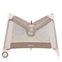 Tarc de joaca copii, Lionelo, Bonnie, Pana la 15 kg, 100 x 100 cm, Pliere compacta, Include geanta de transport, Din plasa, Cu intrare laterala cu fermoar, Cu roti, Cu salteluta din spuma, Conform cu EN12227, Bej - 4
