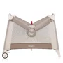 Tarc de joaca copii, Lionelo, Bonnie, Pana la 15 kg, 100 x 100 cm, Pliere compacta, Include geanta de transport, Din plasa, Cu intrare laterala cu fermoar, Cu roti, Cu salteluta din spuma, Conform cu EN12227, Bej - 4