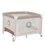 Tarc de joaca copii, Lionelo, Bonnie, Pana la 15 kg, 100 x 100 cm, Pliere compacta, Include geanta de transport, Din plasa, Cu intrare laterala cu fermoar, Cu roti, Cu salteluta din spuma, Conform cu EN12227, Bej - 6