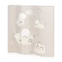 Tarc de joaca copii, Lionelo, Bonnie, Pana la 15 kg, 100 x 100 cm, Pliere compacta, Include geanta de transport, Din plasa, Cu intrare laterala cu fermoar, Cu roti, Cu salteluta din spuma, Conform cu EN12227, Bej - 9