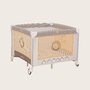 Tarc de joaca copii, Lionelo, Bonnie, Pana la 15 kg, 100 x 100 cm, Pliere compacta, Include geanta de transport, Din plasa, Cu intrare laterala cu fermoar, Cu roti, Cu salteluta din spuma, Conform cu EN12227, Bej - 19