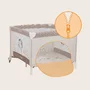 Tarc de joaca copii, Lionelo, Bonnie, Pana la 15 kg, 100 x 100 cm, Pliere compacta, Include geanta de transport, Din plasa, Cu intrare laterala cu fermoar, Cu roti, Cu salteluta din spuma, Conform cu EN12227, Bej - 20