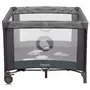 Tarc de joaca copii, Lionelo, Bonnie, Pana la 15 kg, 100 x 100 cm, Pliere compacta, Include geanta de transport, Din plasa, Cu intrare laterala cu fermoar, Cu roti, Cu salteluta din spuma, Conform cu EN12227, Gri inchis - 3