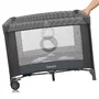Tarc de joaca copii, Lionelo, Bonnie, Pana la 15 kg, 100 x 100 cm, Pliere compacta, Include geanta de transport, Din plasa, Cu intrare laterala cu fermoar, Cu roti, Cu salteluta din spuma, Conform cu EN12227, Gri inchis - 5