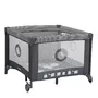 Tarc de joaca copii, Lionelo, Bonnie, Pana la 15 kg, 100 x 100 cm, Pliere compacta, Include geanta de transport, Din plasa, Cu intrare laterala cu fermoar, Cu roti, Cu salteluta din spuma, Conform cu EN12227, Gri inchis - 6