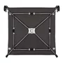 Tarc de joaca copii, Lionelo, Bonnie, Pana la 15 kg, 100 x 100 cm, Pliere compacta, Include geanta de transport, Din plasa, Cu intrare laterala cu fermoar, Cu roti, Cu salteluta din spuma, Conform cu EN12227, Gri inchis - 13