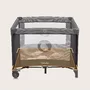 Tarc de joaca copii, Lionelo, Bonnie, Pana la 15 kg, 100 x 100 cm, Pliere compacta, Include geanta de transport, Din plasa, Cu intrare laterala cu fermoar, Cu roti, Cu salteluta din spuma, Conform cu EN12227, Gri inchis - 16