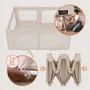 Tarc de joaca copii, Lionelo, Florence Easy Fold, 150 x 180 x 75 cm, Pliere, depliere automata, Include geanta de transport, Din plasa, Cu doua intrari laterale, 0-48 luni, Conform cu EN12227, Bej - 18