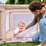 Tarc de joaca copii, Lionelo, Florence Easy Fold, 150 x 180 x 75 cm, Pliere, depliere automata, Include geanta de transport, Din plasa, Cu doua intrari laterale, 0-48 luni, Conform cu EN12227, Bej - 21