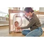 Tarc de joaca copii, Lionelo, Florence Easy Fold, 150 x 180 x 75 cm, Pliere, depliere automata, Include geanta de transport, Din plasa, Cu doua intrari laterale, 0-48 luni, Conform cu EN12227, Bej - 30