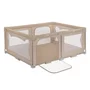 Tarc de joaca copii, Lionelo, Florence Easy Fold, 150 x 180 x 75 cm, Pliere, depliere automata, Include geanta de transport, Din plasa, Cu doua intrari laterale, 0-48 luni, Conform cu EN12227, Bej - 1
