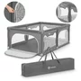 Tarc de joaca copii, Lionelo, Willow, 127 x 187 cm, Pliere compacta, Include geanta de transport, Din plasa, Cu doua intrari laterale si fermoar, Cu ventuze pentru stabilitate, Conform cu EN 12227:2010, Bej - 15