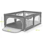 Tarc de joaca copii, Lionelo, Willow, 127 x 187 cm, Pliere compacta, Include geanta de transport, Din plasa, Cu doua intrari laterale si fermoar, Cu ventuze pentru stabilitate, Conform cu EN 12227:2010, Bej - 22