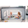 Tarc de joaca copii, Lionelo, Willow, 127 x 187 cm, Pliere compacta, Include geanta de transport, Din plasa, Cu doua intrari laterale si fermoar, Cu ventuze pentru stabilitate, Conform cu EN 12227:2010, Bej - 30