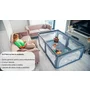 Tarc de joaca copii, Lionelo, Willow, 127 x 187 cm, Pliere compacta, Include geanta de transport, Din plasa, Cu doua intrari laterale si fermoar, Cu ventuze pentru stabilitate, Conform cu EN 12227:2010, Bej - 35
