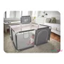 Tarc de joaca copii, Primabobo, 126 x 126 cm, Pliere compacta, Include cos de baschet, Din plasa, Cu intrare laterale si fermoar, Cu ventuze pentru stabilitate, Gri - 7