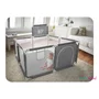Tarc de joaca copii, Primabobo, 126 x 126 cm, Pliere compacta, Include cos de baschet, Din plasa, Cu intrare laterale si fermoar, Cu ventuze pentru stabilitate, Gri - 8