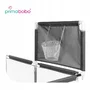 Tarc de joaca copii, Primabobo, 126 x 126 cm, Pliere compacta, Include cos de baschet, Din plasa, Cu intrare laterale si fermoar, Cu ventuze pentru stabilitate, Gri - 3