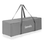 Tarc de joaca, Lionelo, Mille Plus, Pliabil, Include saltea cu densitate T25, 4 jucarii cu velcro, Manere textile, Geanta de transport, Cu roti si inchidere laterala, Pereti din plasa pentru vizibilitate si aerisire, 100 x 100 x 77 cm, Verde - 17