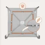 Tarc de joaca, Lionelo, Mille Plus, Pliabil, Include saltea cu densitate T25, 4 jucarii cu velcro, Manere textile, Geanta de transport, Cu roti si inchidere laterala, Pereti din plasa pentru vizibilitate si aerisire, 100 x 100 x 77 cm, Verde - 23