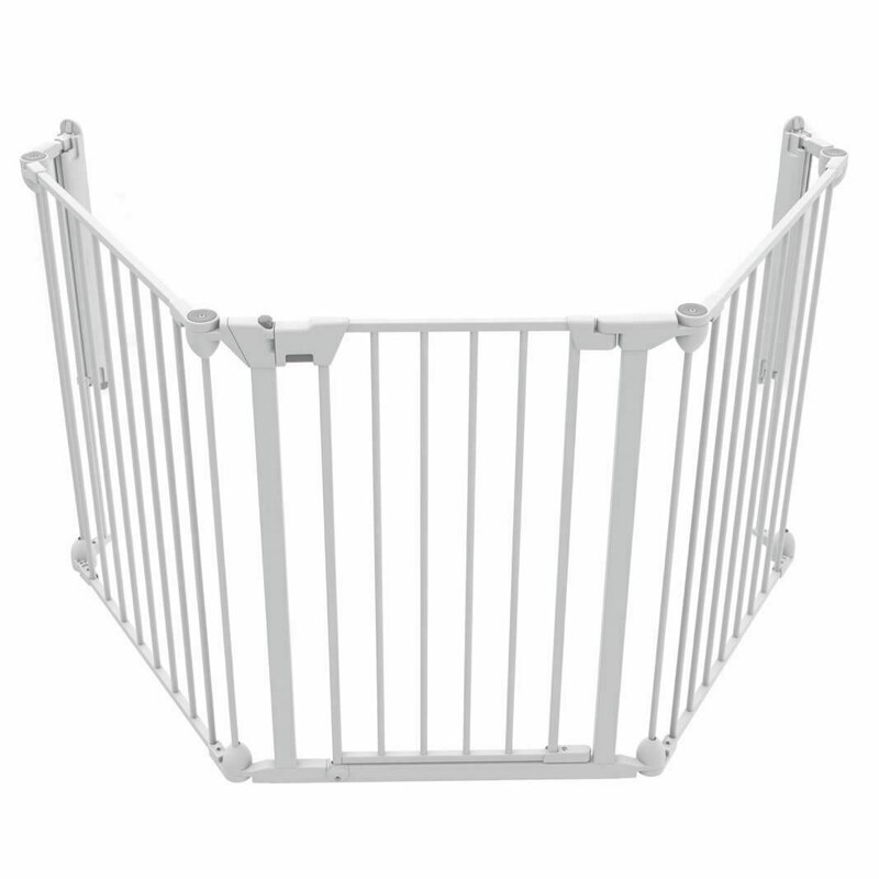 Noma - tarc de siguranta modular, cu 3 panouri din metal, 198x73 cm, alb