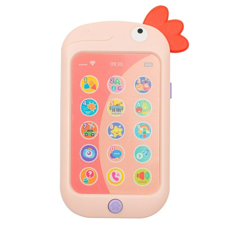 Telefon interactiv, Baby Mix, Cu efecte sonore si antena, Pentru dentitie, Calmeaza gingiile dureroase, Dezvolta abilitatile motorii, 18 luni+, Pink