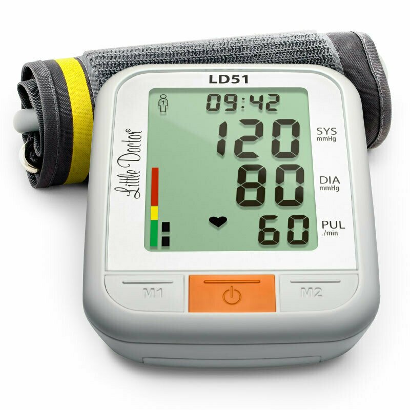 Little doctor - tensiometru electronic de brat ld 51, afisaj xxl, detector aritmie, indicator who