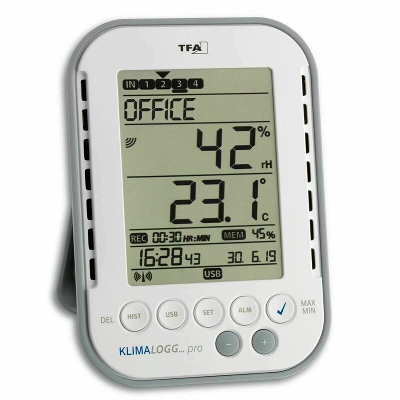 Tfa - termo-higrometru profesional cu functie de inregistrare a datelor tip data logger, klimalogg pro