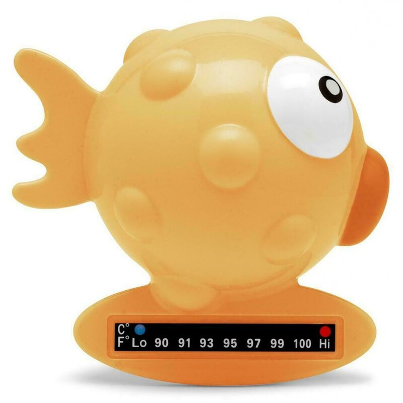 Chicco - termometru de baie , forma de peste, orange, 0luni+