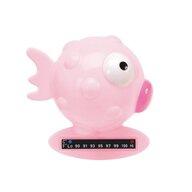 Termometru de baie pestisor, Chicco, Cu banda termosensibila, Plutitor, Interval masurare 32-40 grade Celsius, Utilizabil si ca jucarie de baie, 0 luni+, Roz